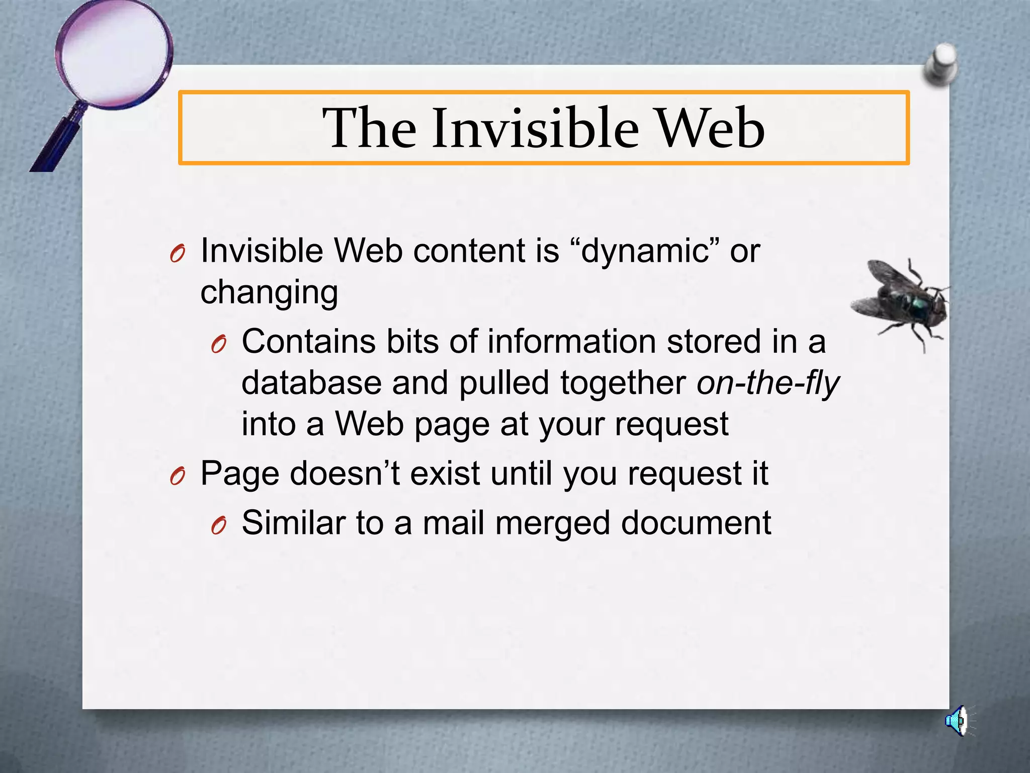 Critically evaluating websites
O Currency * The timeliness of the

information.
O Relevance/Coverage *The depth and
importance of the information.
O Authority *The source of the
information.
O Accuracy *The reliability of the
information.
O Purpose/Objectivity *The possible bias
present in the descriptions are from
*The CRAAP acronym andinformation. Meriam Library at
California State University Chico. Used with permission.

 
