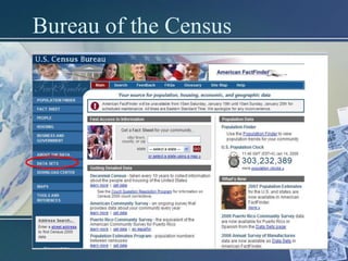Bureau of the Census
 