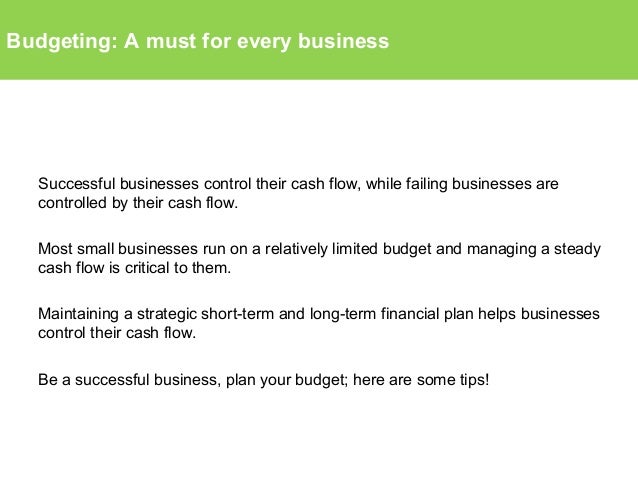 budgeting a must for every business