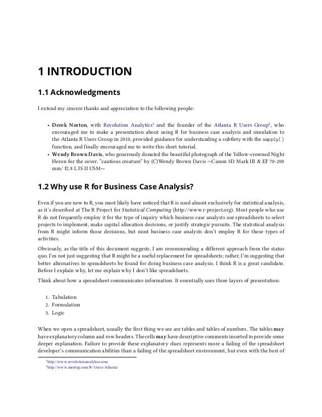 Business Case Analysis with R A Simulation Tutorial to Support Complex