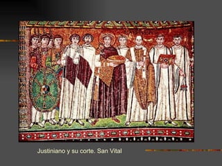 Justiniano y su corte. San Vital 