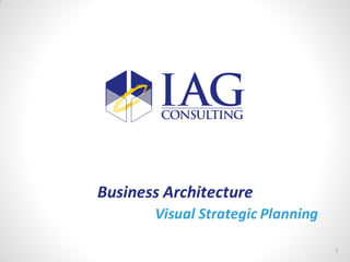 Business Architecture
Visual Strategic Planning
1

 