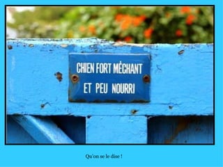 Qu’on se le dise !
 