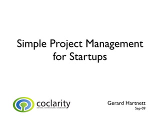 Simple Project Management for Startups