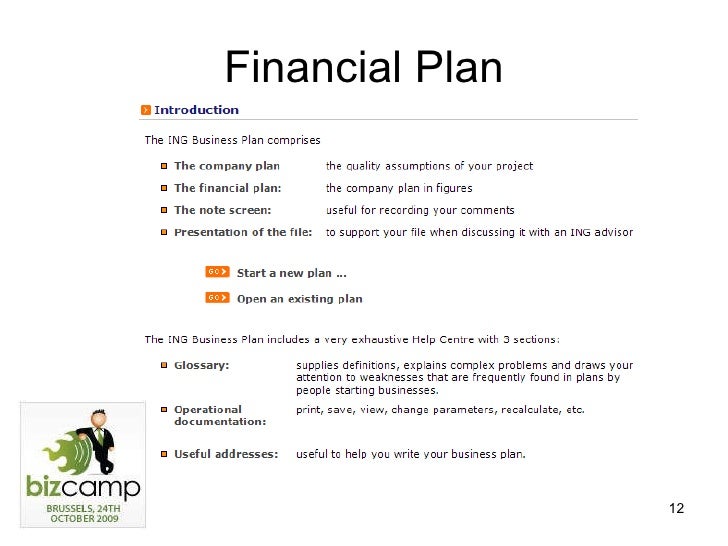 financing sought business plan