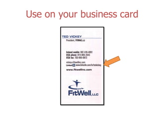 Use on your business card