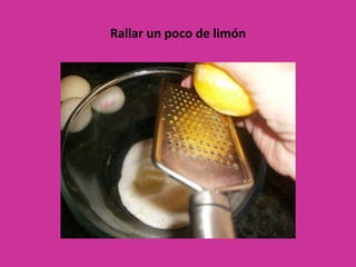 Rallar un poco de limón 