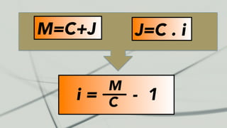 M=C+J J=C . i
i = - 1
M
C
 