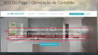 SEO On-Page – Otimização de Conteúdo
 