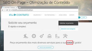 SEO On-Page – Otimização de Conteúdo
 