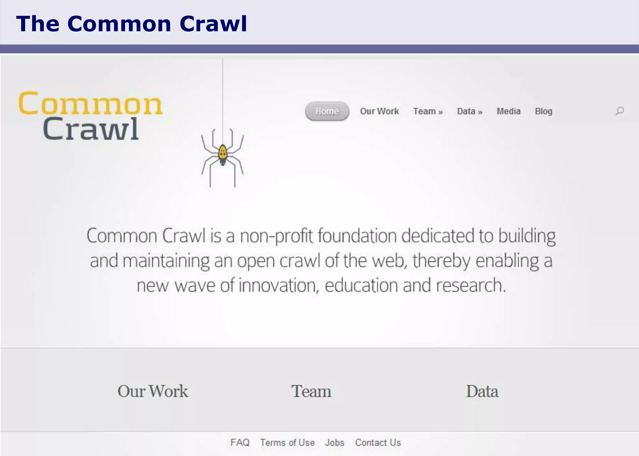 Slide 24
The Common Crawl
 