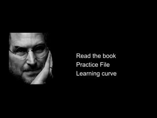 Read the book
Practice File
Learning curve
 