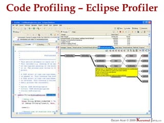 Code Profiling – Eclipse Profiler




                      Özcan Acar © 2009
                                 © 2009   Kurumsal Java.
                                          Kurumsal Java.
                                                       com
                                                        com
 