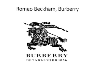 Romeo Beckham, Burberry
 