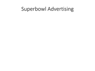 Superbowl Advertising
 
