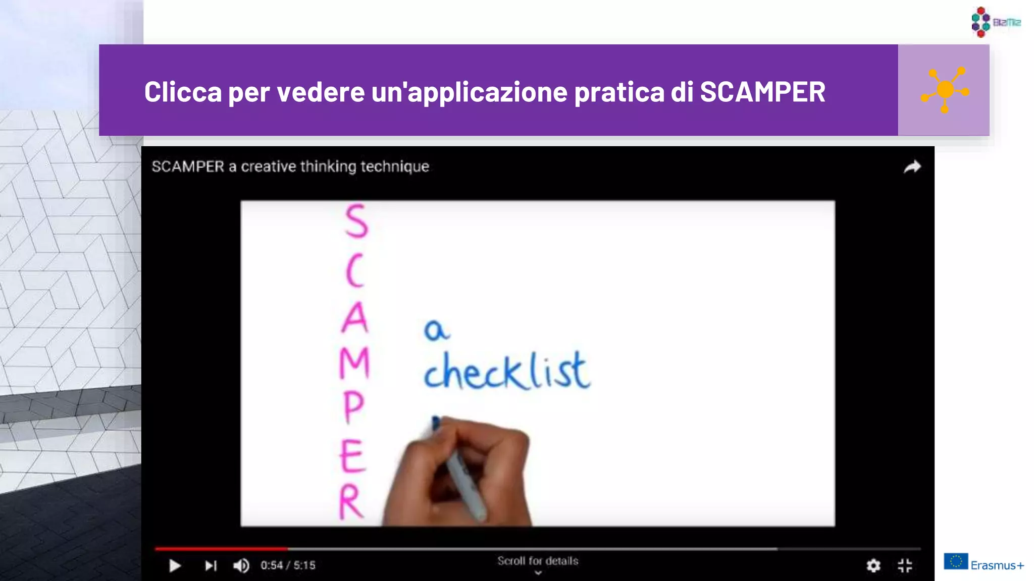 Clicca per vedere un'applicazione pratica di SCAMPER
24
 