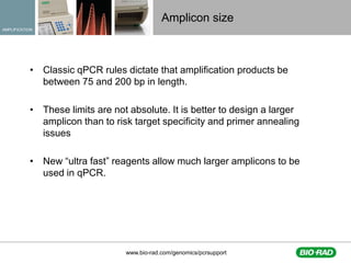 Fast qPCR assay optimization and validation techniques for HTS | PDF