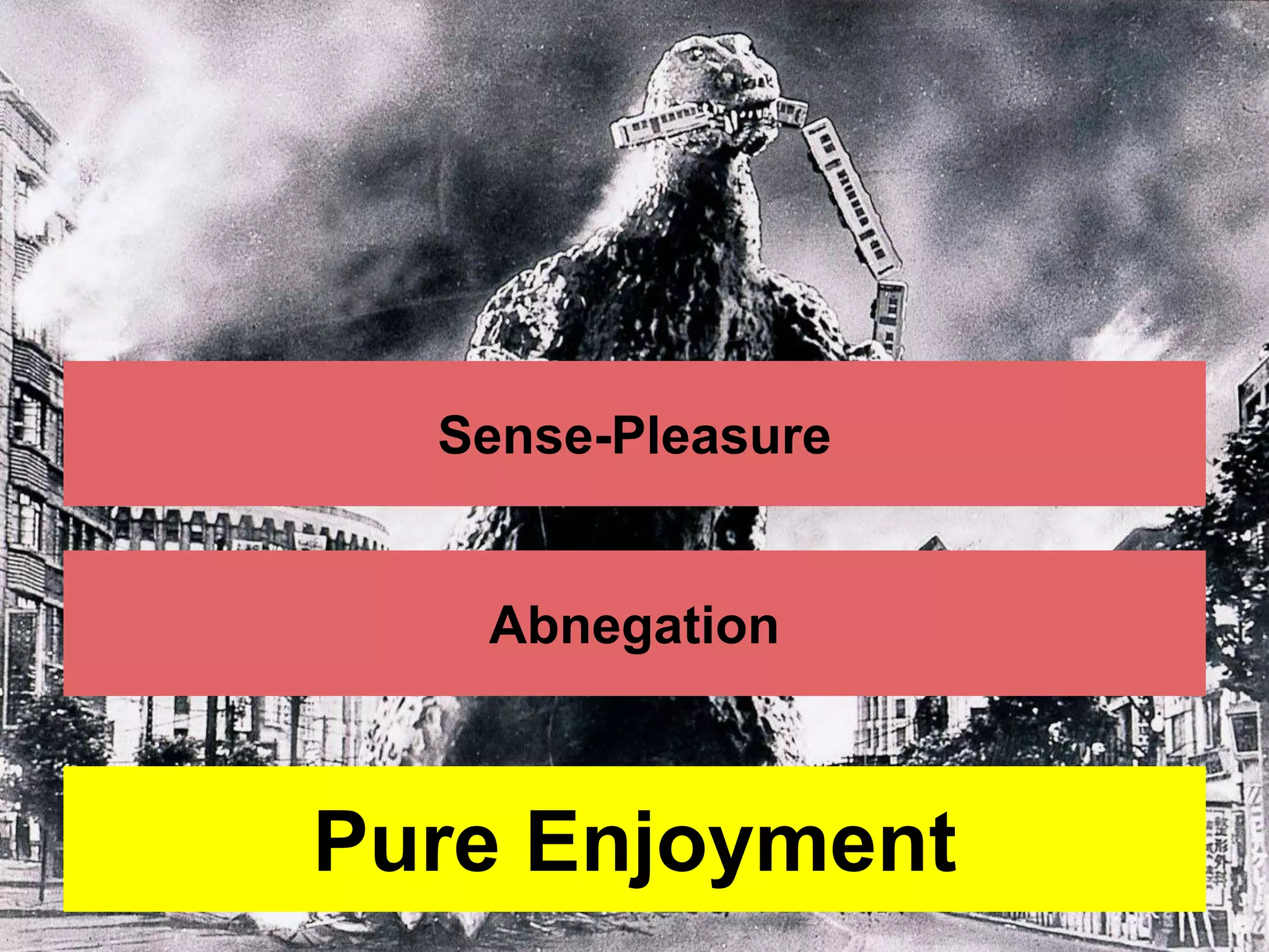 Sense-Pleasure 
Abnegation 
Pure Enjoyment 
 