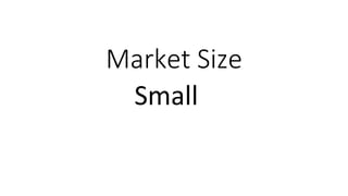 Market Size 
Small 
 