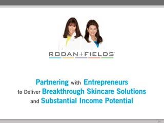 Partnering with Entrepreneurs
to Deliver Breakthrough Skincare Solutions
and Substantial Income Potential
[	
  2	
  ]	
  

 