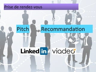 Prise	
  de	
  rendez-­‐vous




         Pitch             Recommanda%on
 