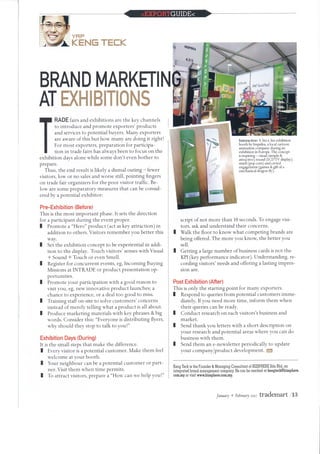 Brand marketing at exhibitions.