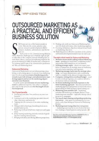 Outsourced marketing as a practical and efficient business solution