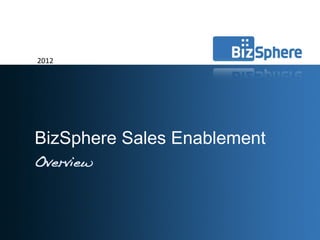 2012




BizSphere Sales Enablement
Overview




                             © BIZSPHERE AG
                             1
 