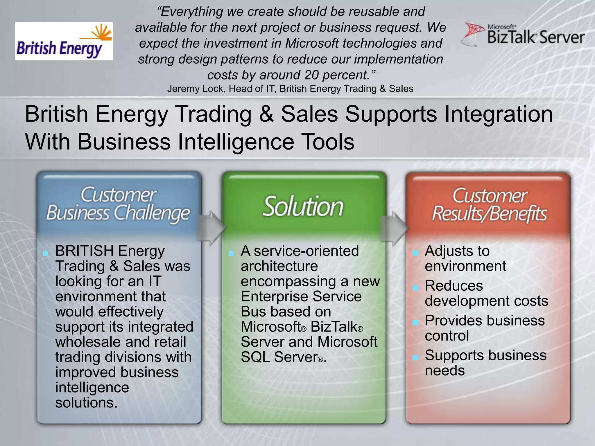 Cutting Cost with BizTalk Server