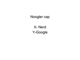 Noogler cap

  X- Nerd
 Y-Google
 