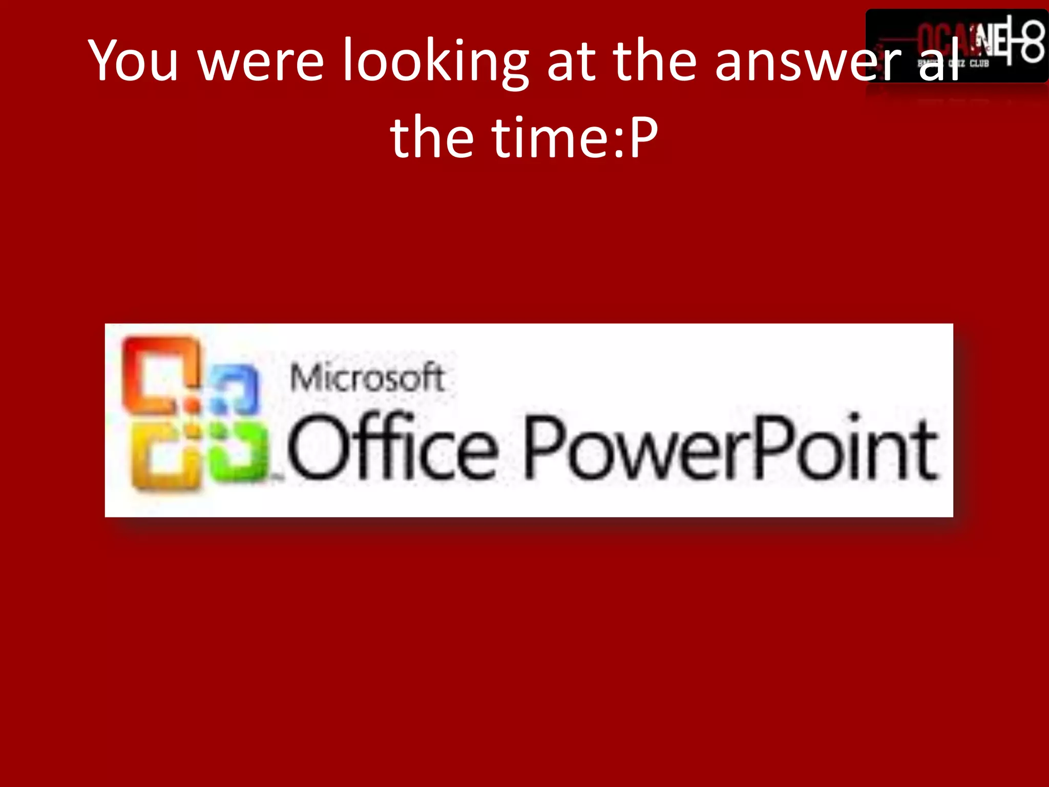 You were looking at the answer al
           the time:P
 