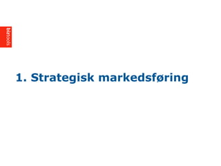 1. Strategisk markedsf?ring
 