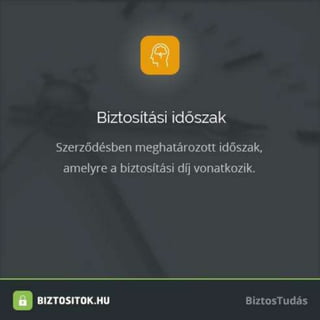 Biztosítási alapfogalmak