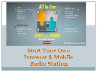 Start your own radio station on Internet and Mobile Application