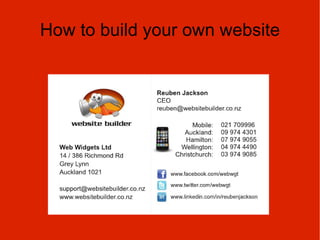 How to build your own website 