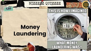 BIZZZZZ QUIZZZZ
Money
Laundering
 