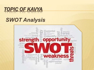 TOPIC OF KAVYA
SWOT Analysis
 