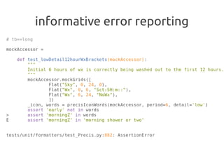 informative error reporting
 