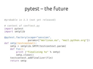 pytest – the future
 