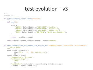 test evolution – v3
 