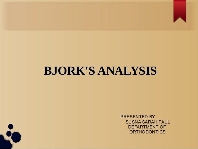 Bjorks analysis