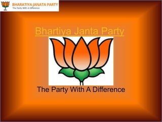 Bhartiya Janta Party
The Party With A Difference
 