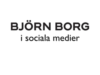 i sociala medier
 