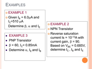 Bipolar Junction Transistor | PPTX