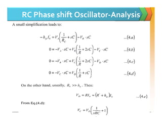 RC Phase shift Oscillator-Analysis
24
 
