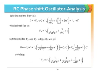 RC Phase shift Oscillator-Analysis
25
 