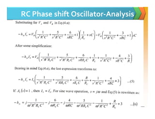 RC Phase shift Oscillator-Analysis
Ref:06103104HKN 26
 