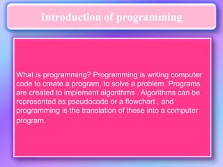 Ppt about programming in methodology | PPTX | Programming Languages ...