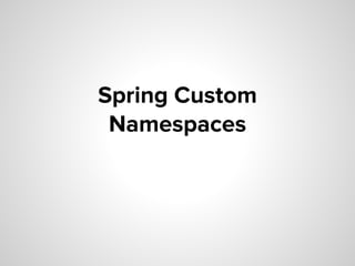 Spring Custom
Namespaces
 