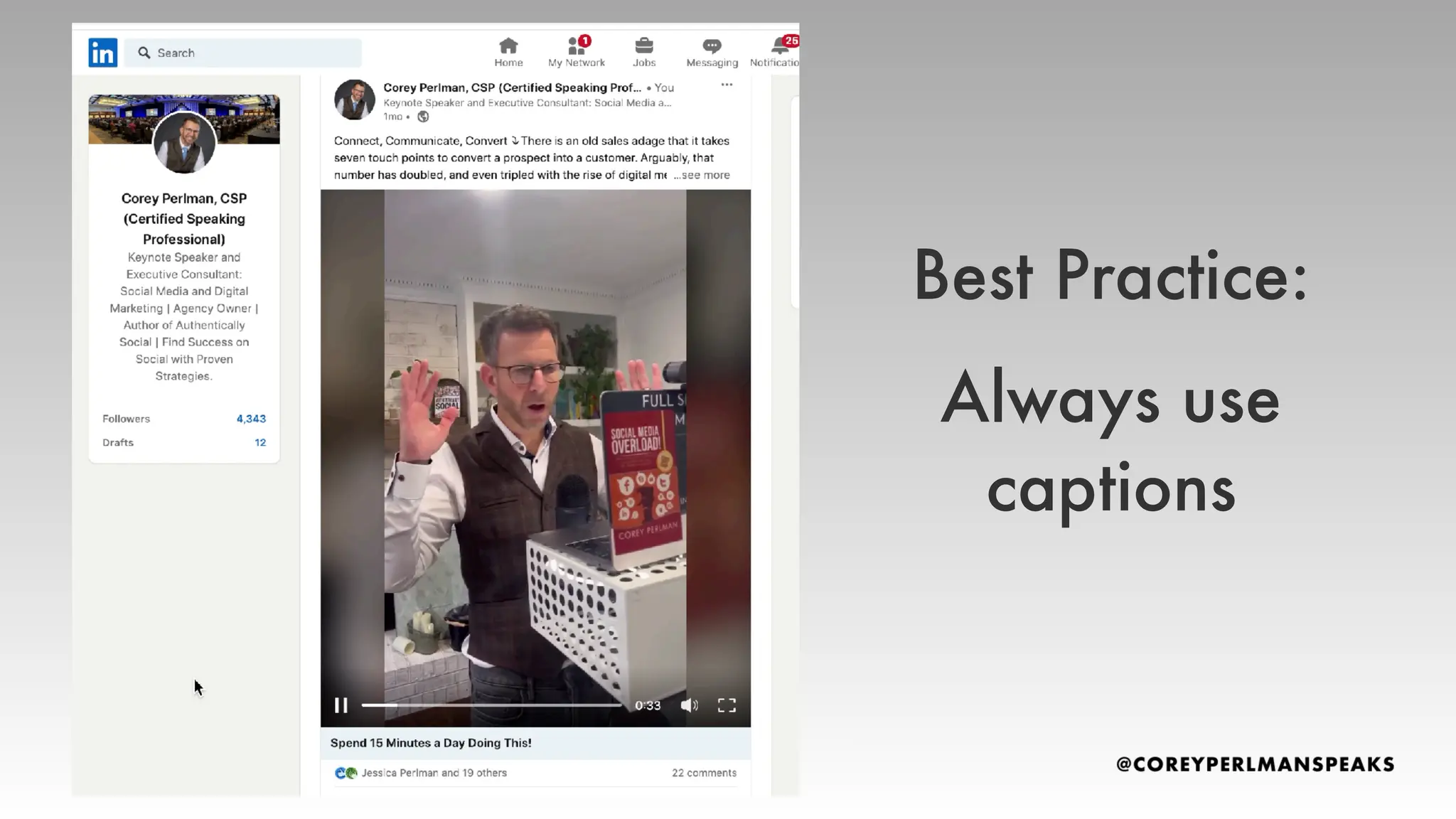 Best Practice:
Always use
captions